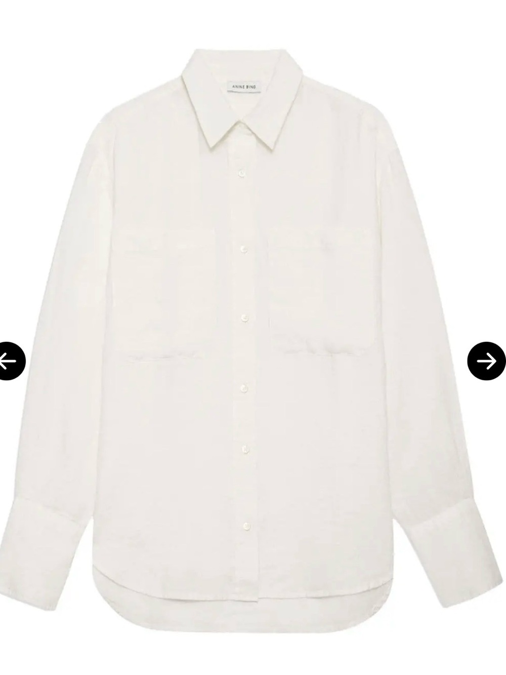 Anine Bing 100% Linen Button-Down Shirt